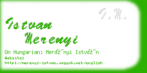 istvan merenyi business card